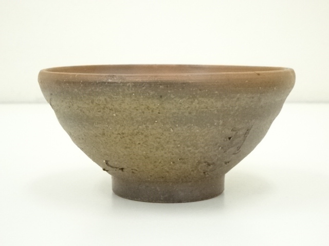 茶道具 備前焼 共箱 Yahoo!オークション - 備前茶器5客 平川忠 共箱 共布 栞 備前焼